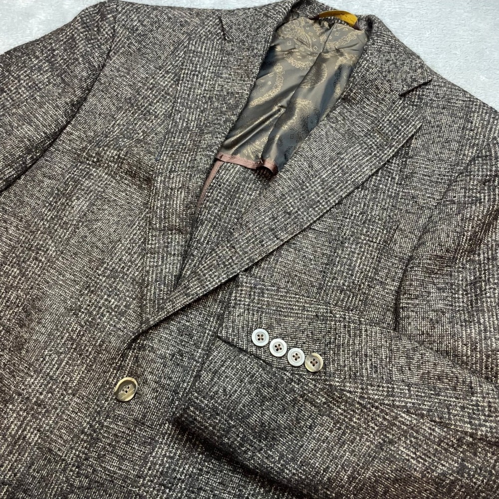 Robert Talbott Mens Loro Piana Suri Alpaca Wool Blazer Size 40R Brown